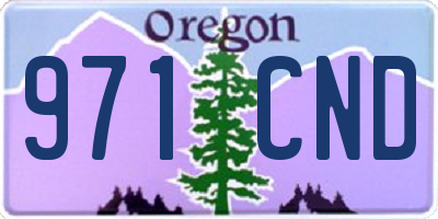 OR license plate 971CND