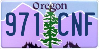 OR license plate 971CNF