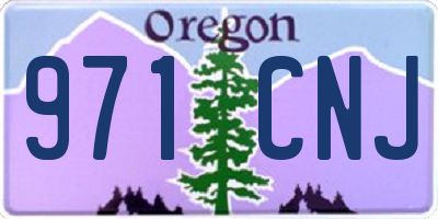 OR license plate 971CNJ