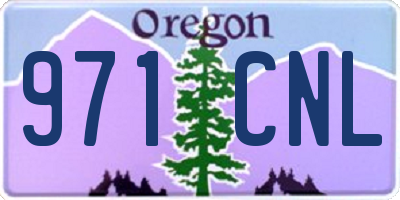 OR license plate 971CNL