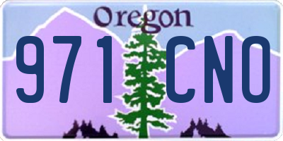 OR license plate 971CNO