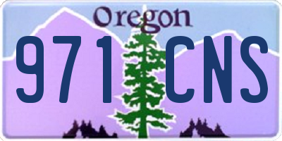 OR license plate 971CNS