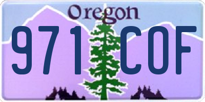 OR license plate 971COF