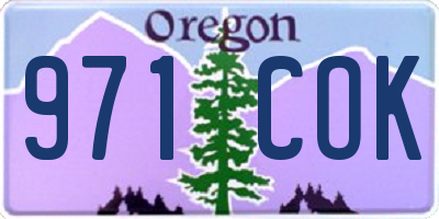 OR license plate 971COK