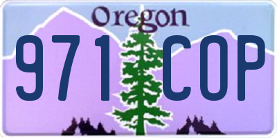 OR license plate 971COP