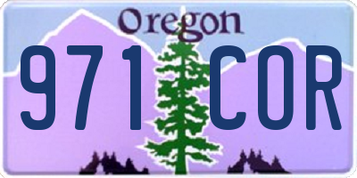 OR license plate 971COR