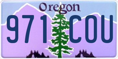 OR license plate 971COU