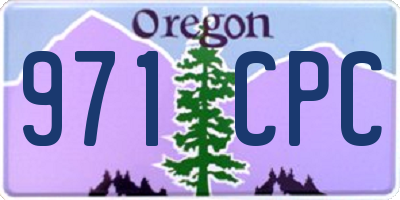 OR license plate 971CPC