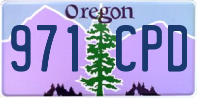 OR license plate 971CPD