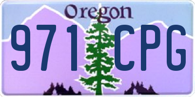 OR license plate 971CPG