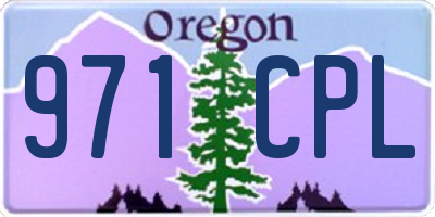 OR license plate 971CPL