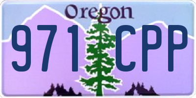 OR license plate 971CPP