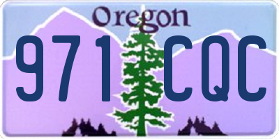 OR license plate 971CQC