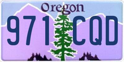 OR license plate 971CQD