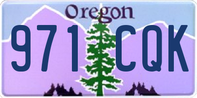 OR license plate 971CQK