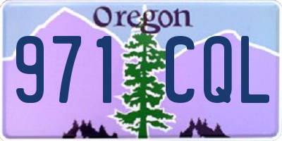 OR license plate 971CQL