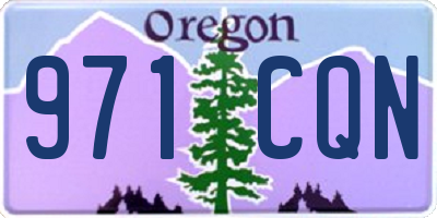 OR license plate 971CQN