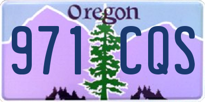 OR license plate 971CQS