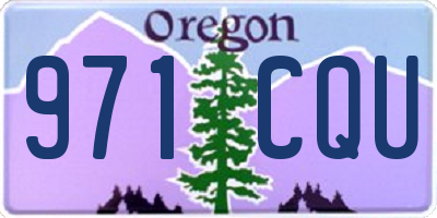 OR license plate 971CQU