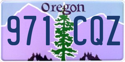 OR license plate 971CQZ