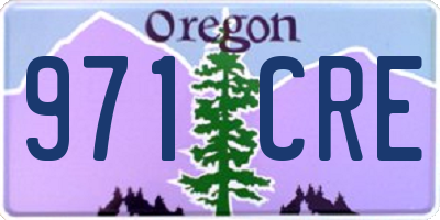 OR license plate 971CRE