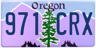 OR license plate 971CRX