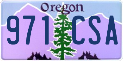 OR license plate 971CSA