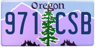 OR license plate 971CSB