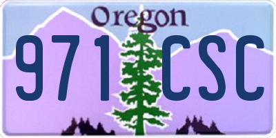 OR license plate 971CSC