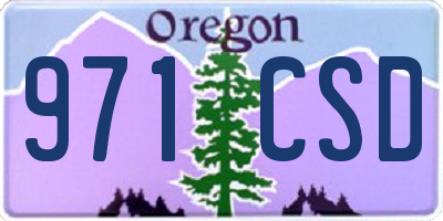 OR license plate 971CSD