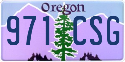 OR license plate 971CSG