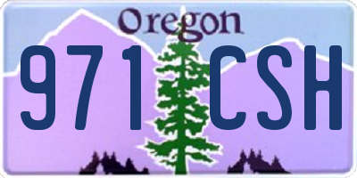 OR license plate 971CSH