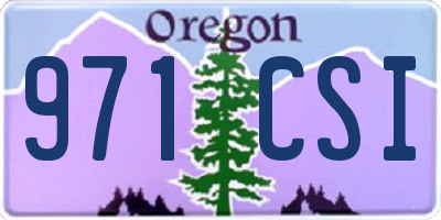 OR license plate 971CSI