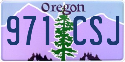 OR license plate 971CSJ