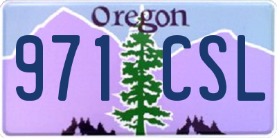 OR license plate 971CSL