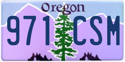 OR license plate 971CSM