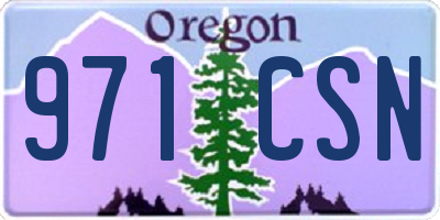 OR license plate 971CSN