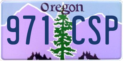 OR license plate 971CSP