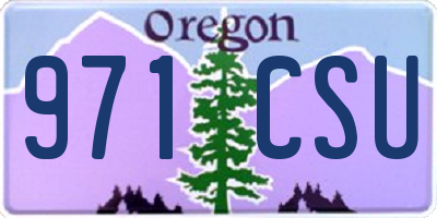 OR license plate 971CSU
