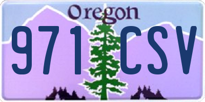 OR license plate 971CSV