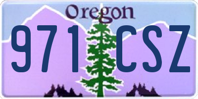 OR license plate 971CSZ