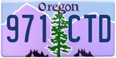 OR license plate 971CTD