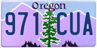 OR license plate 971CUA