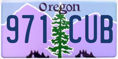 OR license plate 971CUB