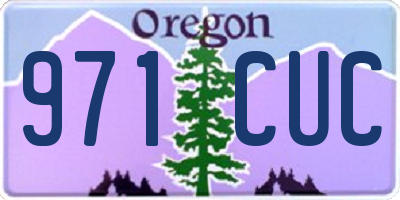 OR license plate 971CUC