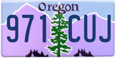 OR license plate 971CUJ