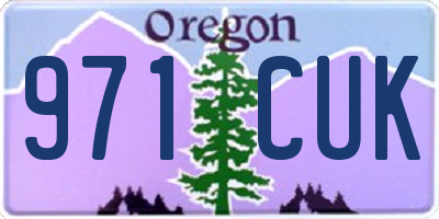 OR license plate 971CUK