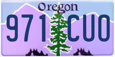 OR license plate 971CUO