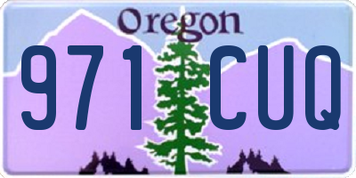 OR license plate 971CUQ