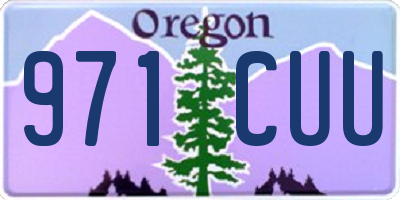 OR license plate 971CUU